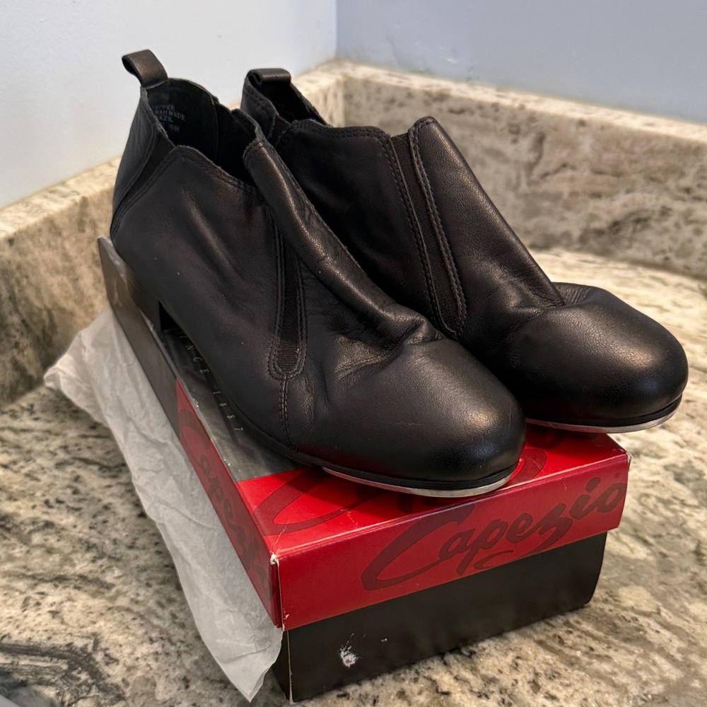 Capezio Black Slip-On Athletic Shoes